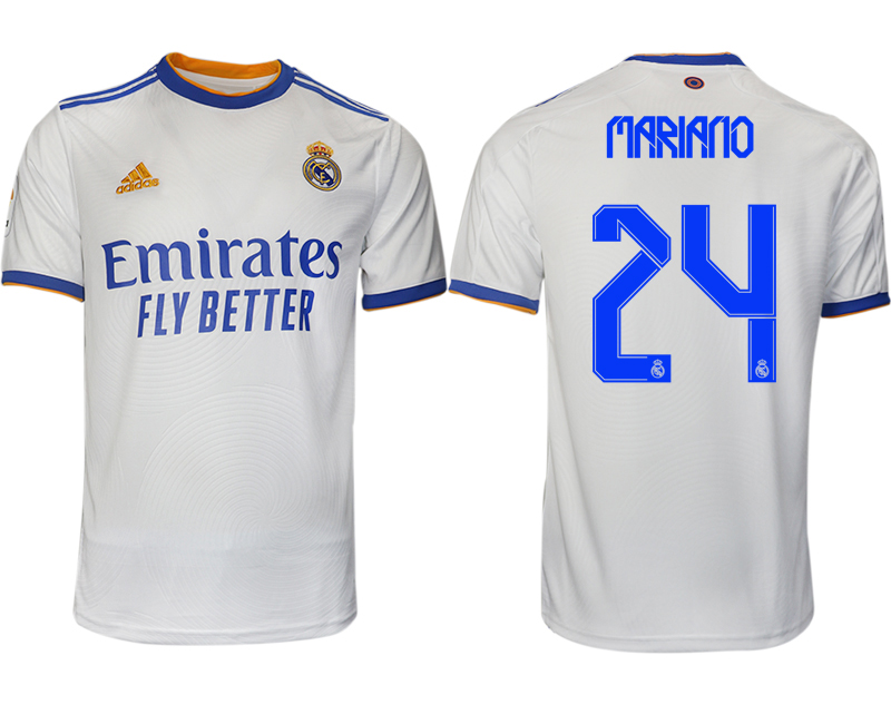 Men 2021-2022 Club Real Madrid home aaa version white #24 Soccer Jerseys->real madrid jersey->Soccer Club Jersey